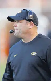  ?? [AP PHOTO] ?? Missouri head coach Barry Odom, who starred as a high school football player at Ada, will coach his team against Oklahoma State in the Liberty Bowl on Dec. 31.