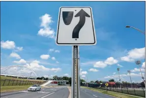  ?? Arkansas Democrat-Gazette/JOHN SYKES JR. ?? North Little Rock is proposing to reduce Riverfront Drive from four lanes to two to slow traffic in the area and create more on-street parking.