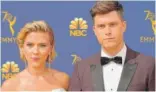  ?? GETTY IMAGES FLLE ?? Scarlett Johansson & Colin Jost