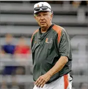  ?? MIAMI HERALD ?? Saturday’s home fifinale against Boston College will honor the 25-year tenure of coach Jim Morris.