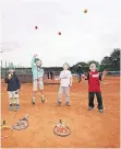  ?? FOTO (ARCHIV): UD ?? Tennis-Camp für Kita-Kinder in Lank im Jahr 2015.