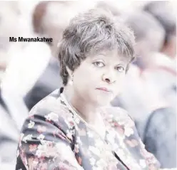  ??  ?? Ms Mwanakatwe