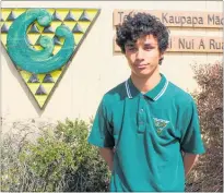  ??  ?? Amokura Paewai, 17, a student at Te Kura Kaupapa Ma¯ ori O Tamaki Nui-A-Rua, a Wackrow nominee.