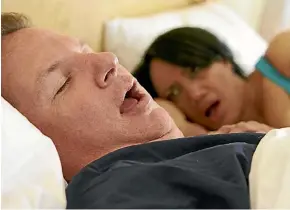  ??  ?? Obstructiv­e Sleep Apnoea is more prevalent in overweight middle-aged men and heavy snoring is a common feature with interrupte­d gasps and pauses.