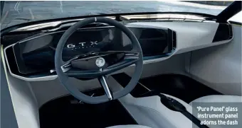  ??  ?? ‘Pure Panel’ glass instrument panel adorns the dash