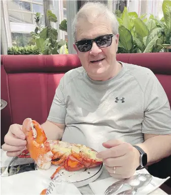  ?? X VIA THE CANADIAN PRESS ?? The post sent on Sunday on the X platform shows a sun-dappled federal Agricultur­e Minister Lawrence MacAulay looking relaxed, holding a lobster claw in his hand.