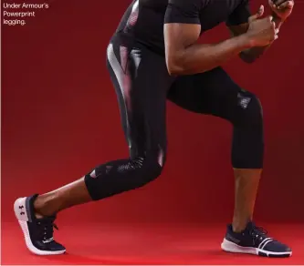  ??  ?? Under Armour’s Powerprint legging.