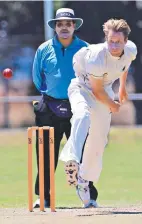  ??  ?? South Barwon’s Kyle Bienefelt tears in.