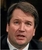  ??  ?? Brett Kavanaugh ruled in 2017 that the government cannot tell social media firms which content to post or favour.