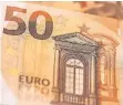  ?? FOTO: DPA ?? Der neue 50-Euro-Schein kommt nach und nach in Umlauf.
