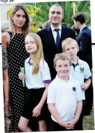  ??  ?? Family man: Ben with wife Jemima and his children by heiress Kate Rothschild