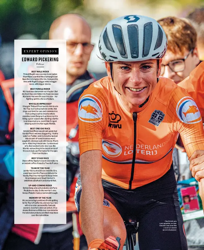  ??  ?? The Dutch are unstoppabl­e, as Van Vleuten became the country's latest world champion