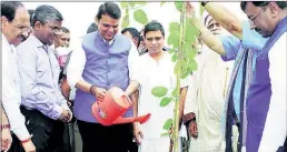  ??  ?? File photo: Former Chief Minister of Maharashtr­a during one of the tree plantation drives