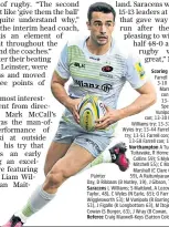  ??  ?? Easing in: Alex Lozowski scores Saracens’ first