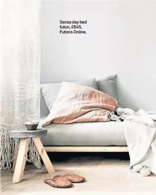  ??  ?? Senza day bed futon, £645, Futons Online.