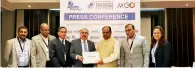  ?? — Supplied photo ?? Executives of Apollo Hospitals Group and Medetarian Conference­s Organising sign an academic agreement.