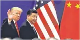  ??  ?? Tariffs: President Trump with China’s Xi Jinping