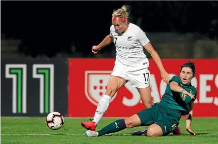  ?? AP ?? Football Ferns forward Hannah Wilkinson scored against Norway, her first internatio­nal goal since 2017.