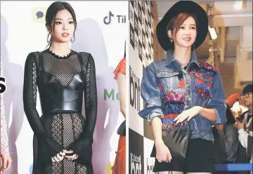  ??  ?? Online rumours are linking BLACKPINK’s Jennie (left) and actress Oh Cho-hee, among others, to the sex video scandal.