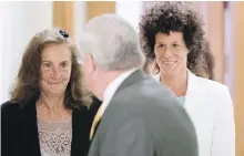  ?? THE ASSOCIATED PRESS ?? Gianna Constand, left, and her daughter Andrea Constand walk from the courtroom during jury deliberati­ons in Bill Cosby’s sexual assault trial. The jury is looking closely at a deposition Cosby gave to police.