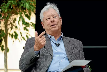  ?? PHOTO: REUTERS ?? US economist Richard Thaler, of the University of Chicago Booth School of Business, speaks during a news conference after winning the 2017 Nobel Economics Prize in Chicago, Illinois.