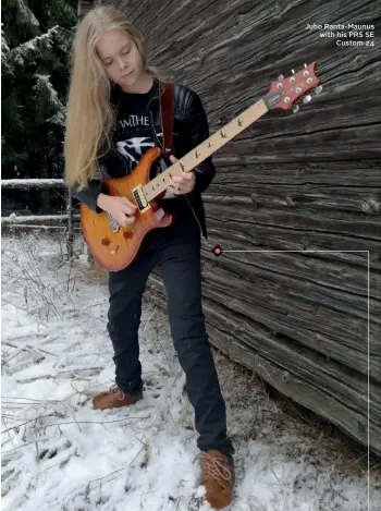  ??  ?? Juho Ranta-Maunus with his PRS SE Custom 24