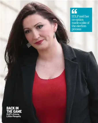  ?? ?? BACK IN THE GAME DUP’S Emma Little-pengelly