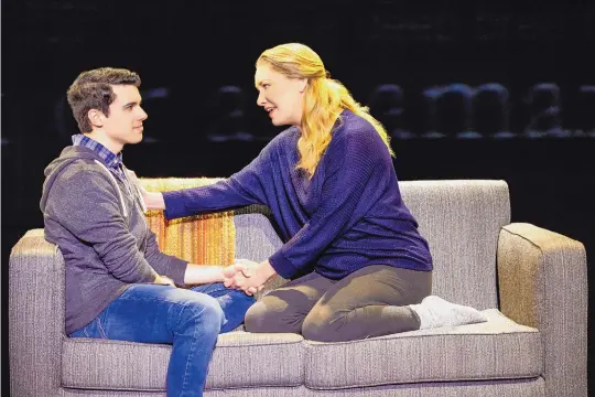  ?? EVAN ZIMMERMAN/FOR MURPHYMADE ?? From left, Anthony Norman as Evan Hansen and Coleen Sexton as Heidi Hansen in the North American Tour of “Dear Evan Hansen.”