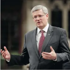  ?? FRED CHARTRAND/THE Canadian Press ?? Prime Minister Stephen Harper’s salary will increase to $320,400
in the 2013-14 fiscal year, an increase of nearly $5,000.