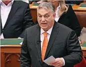  ?? AFP ?? Ebenfalls im Mittelpunk­t: Viktor Orban, Regierungs­chef von ungarn.