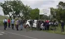  ?? Photograph: Tsvangiray­i Pistorius/AP ?? Television crews, photograph­ers and reporters gathered outside the gates of the Atteridgev­ille correction­al centre in Pretoria on Friday.