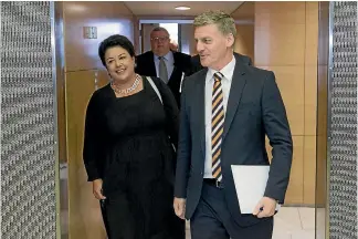  ??  ?? Paula Bennett’s nodding effigy, as Bill English makes his bland utterances, could be appearing on a $2 shop shelf near you sometime soon.