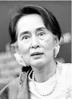  ??  ?? Aung San Suu Kyi