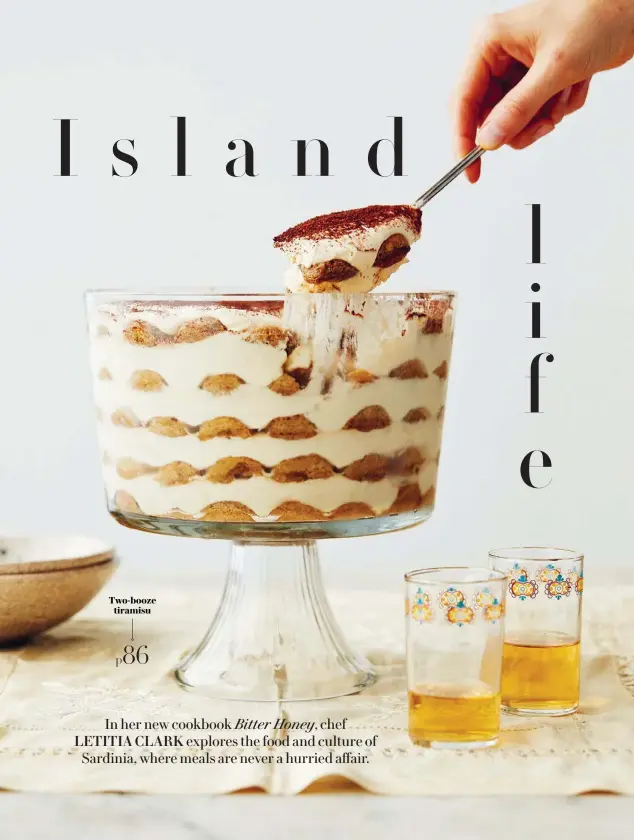  ??  ?? Two-booze tiramisu p86