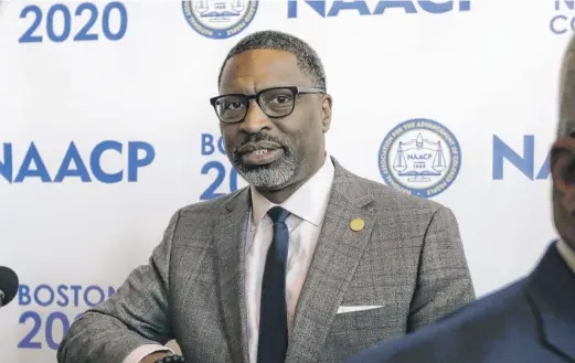  ?? STEVEN SENNE/ AP ?? NAACP President Derrick Johnson says one of the new administra­tion’s promises is “the issue of racial equity being addressed.”