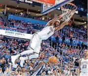  ?? [PHOTO BY BRYAN TERRY, THE OKLAHOMAN] ?? Thunder guard Corey Brewer sprained his right knee in Wednesday’s win against the Memphis Grizzlies. With a playoff series against the Jazz starting on Sunday, the team is not announcing a timetable for Brewer’s return.