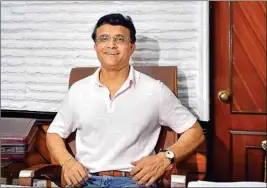  ?? PTI ?? BCCI President-designate Sourav Ganguly seated in his chamber at Cricket Associatio­n of Bengal (CAB) office, in Kolkata on Wednesday