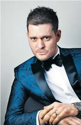  ?? BRIAN VAN DER BRUG/TRIBUNE NEWSPAPERS PHOTO ?? Michael Buble’s "To Be Loved," produced by Bob Rock, debuted at No. 1 last week.