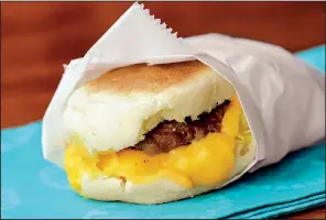  ?? Food styling/KELLY BRANT Arkansas Democrat-Gazette/JOHN SYKES JR ?? Sausage, Egg and Cheese Breakfast Sandwiches