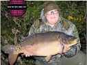  ??  ?? ON his first-ever trip to Linear St John’s, Jen Garrett caught a brace of twenties to 29lb. Sticky Krill pop-ups presented over boilies, hemp and maize was the winning combinatio­n.