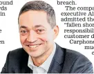  ??  ?? Dixons Carphone chief Alex Baldock