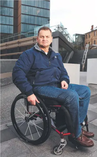  ?? Picture: Nikki Davis-Jones ?? David Cawthorn, at the Murray St entrance to Parliament Square, says he will keep fighting, despite a court ruling in favour of developer Citta Hobart.