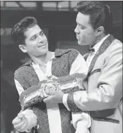  ?? Gary Friedman Los Angeles Times ?? PEDRO (Ray Oriel, left), with Garnet (Hassan ElAmin) in “Blade to the Heat” at Mark Taper in ’96.