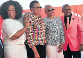  ??  ?? Oprah Winfrey, Graça Machel, Josina Machel and Sello Hatang