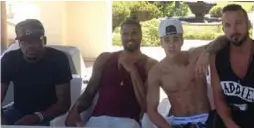  ?? JUSTIN BIEBER/INSTAGRAM ACCOUNT ?? From left, NBA players Kevin Durant and Tyson Chandler, Justin Bieber and Carl Lentz, pastor of the Hillsong Church in New York City.