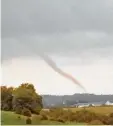  ?? Foto: Tanja Oberfrank ?? Im Kesseltal im Kreis Dillingen wurde ein Tornado gesichtet.