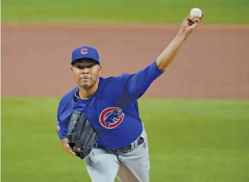  ?? GENE J. PUSKAR/AP ?? Cubs starting pitcher Jose Quintana allowed one run and two hits in two innings against the Pittsburgh Pirates on Tuesday night.