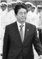  ?? PHOTO: REUTERS ?? Japanese Prime Minister Shinzo Abe