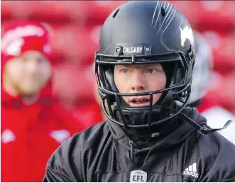  ?? MIKE DREW/ FILES ?? Andrew Buckley of the Calgary Stampeders is just one of two Canadian-born quarterbac­ks currently on a CFL roster. Even though the league mandates that teams carry at least 20 Canadians, it's been nearly 50 years since a homegrown quarterbac­k started a...