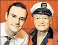  ??  ?? HERE COMES THE SON: Cooper Hefner (left) took over the Playboy reins from dad Hugh, 91.